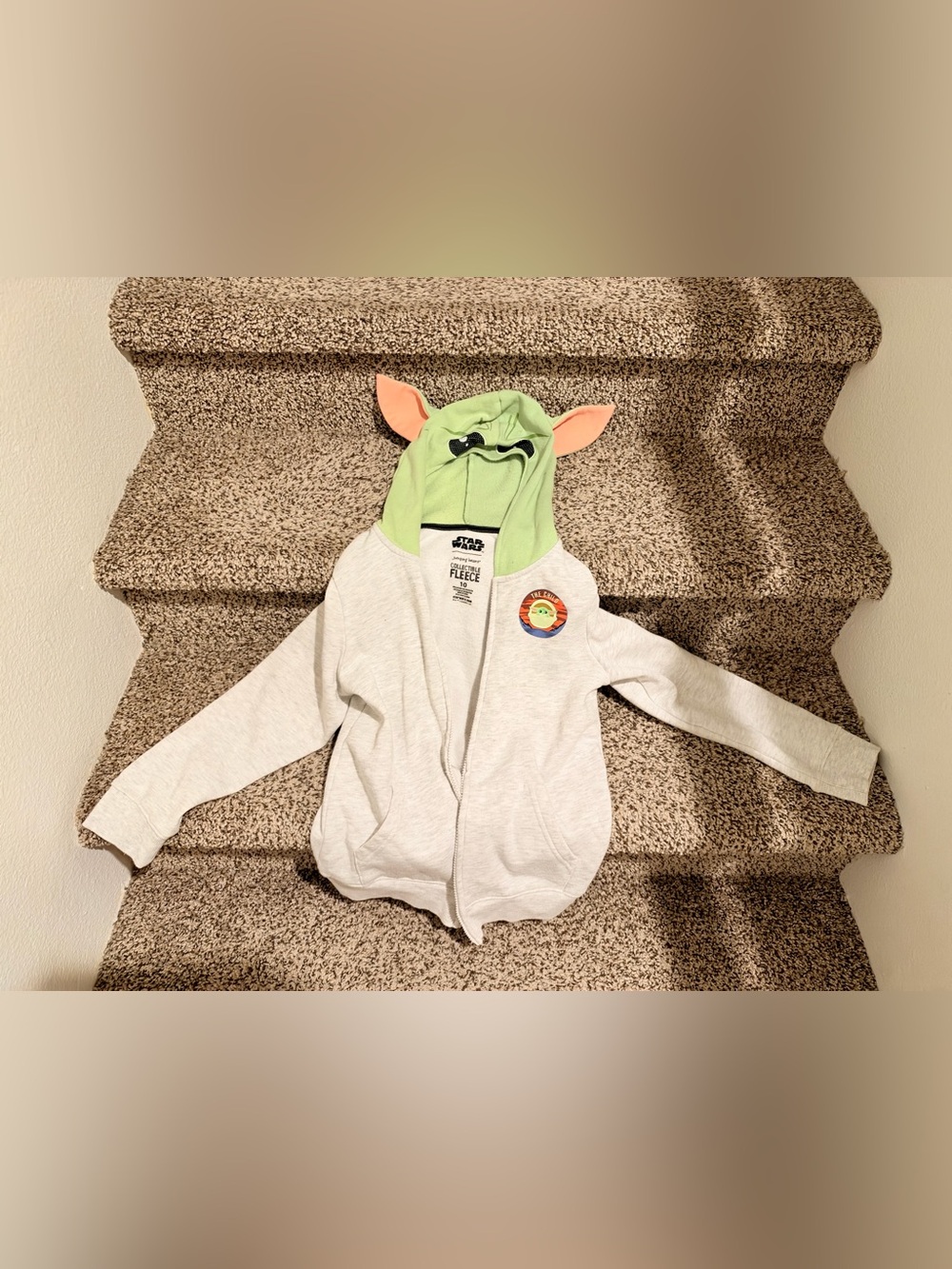 Collectible Fleece Boys 10 Star Wars Grogu Baby Yoda Zip Hoodie
